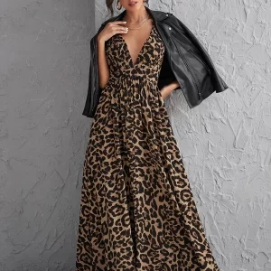 Vestido longo estampado